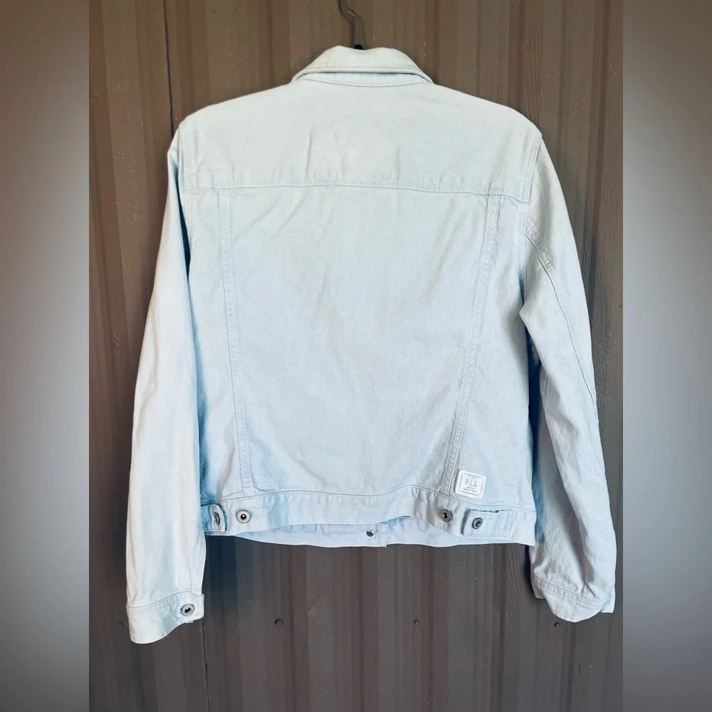 Lauren Ralph Lauren Denim Women’s Jean Jacket Light Wash Western Cowgirl sz L - Picture 9 of 11